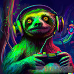 Psychadelic Sloth Animal Ai Art