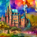 Psychedelic Fantasy Castle Ai Artwork