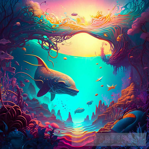 Psychedelic Oceans Ai Painting