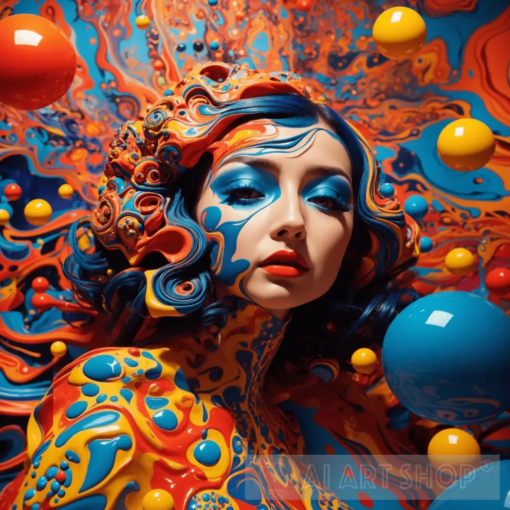 Surreal Abstract Psychedelic Surrealism Abstract Painting - Salvador Dali Inspired A...