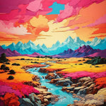 Psychedelic Vistas Pop Ai Art