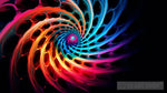 Psychedelic Whirl: Mesmerizing Spiral Of Colors And Patterns Abstract Ai Art