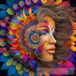 Psychedelic Woman Abstract Ai Art