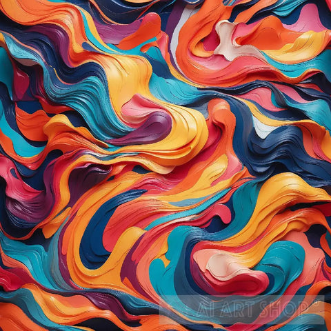 Pulsating Vibrance Abstract Ai Art