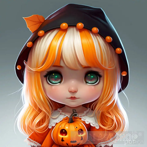 Pumpkin Girl 1 Of 3 Ai Artwork