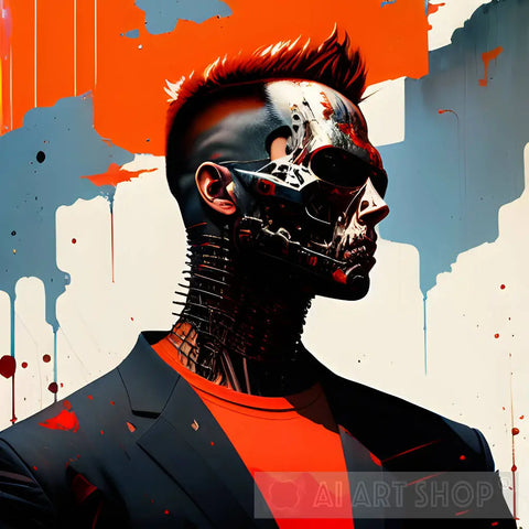 Punk Terminator #12 Portrait Ai Art