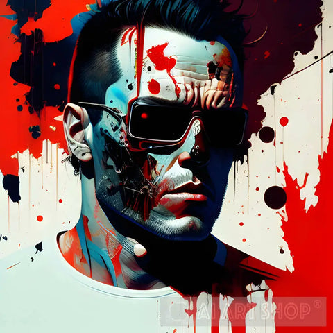 Punk Terminator #19 Portrait Ai Art