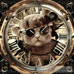 Punky Time Travelin Kitten Animal Ai Art