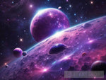 Purple Cosmic Painting Hyper Ai Artwork