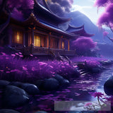 Purple Grass Ai Artwork