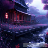 Purple Grass Ai Artwork