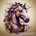 Purple Horse Animal Ai Art