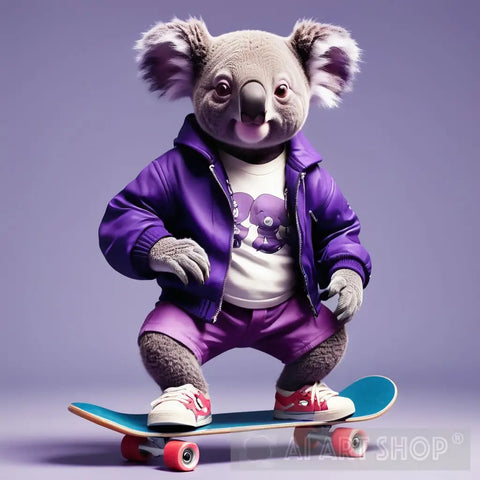 Purple Koala Animal Ai Art