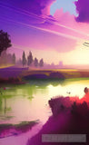 Purple-Pink Skies Nature Ai Art