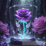 Purple Rose Modern Ai Art