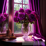 Purple Roses In The Window Contemporary Ai Art