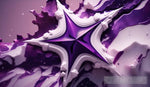 Purple Star Abstract Ai Art