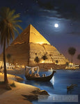 Pyramids At Night Architecture Ai Art