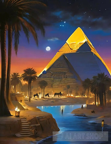Pyramids Of Giza Architecture Ai Art