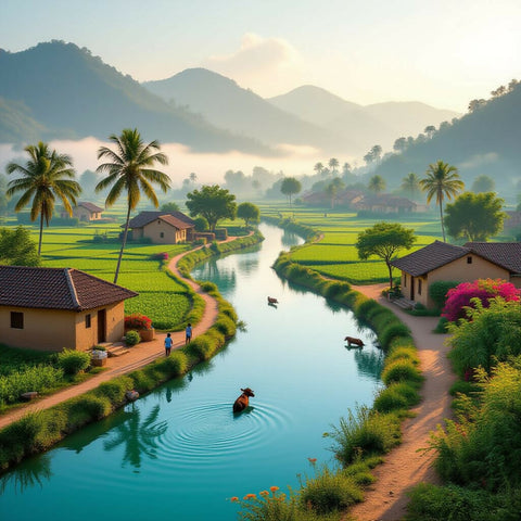 Peaceful Rural Nature View Wallpaper