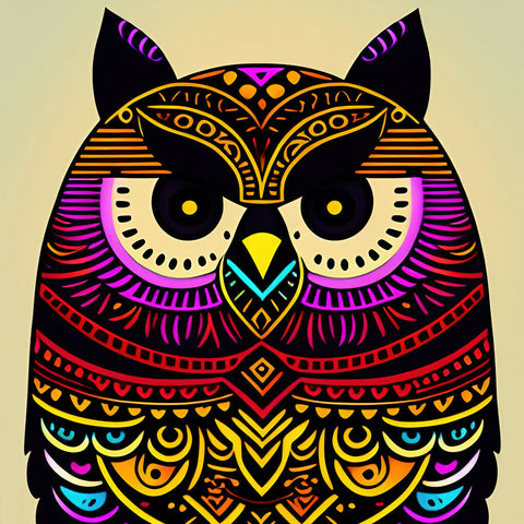 Tribal owl illustration copy