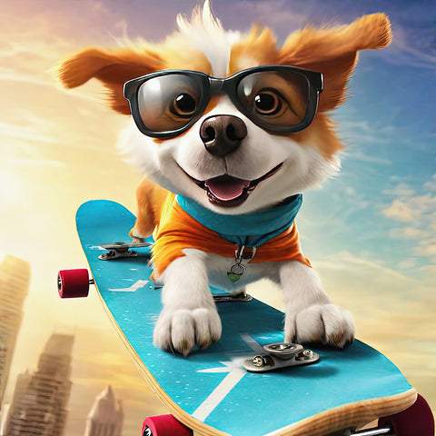 Dog on a skateboard copy