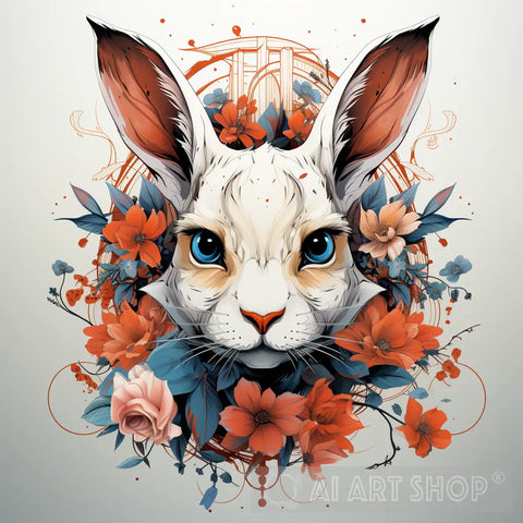 Rabbit Head Animal Ai Art