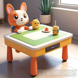 Rabbit On Table Ai Artwork