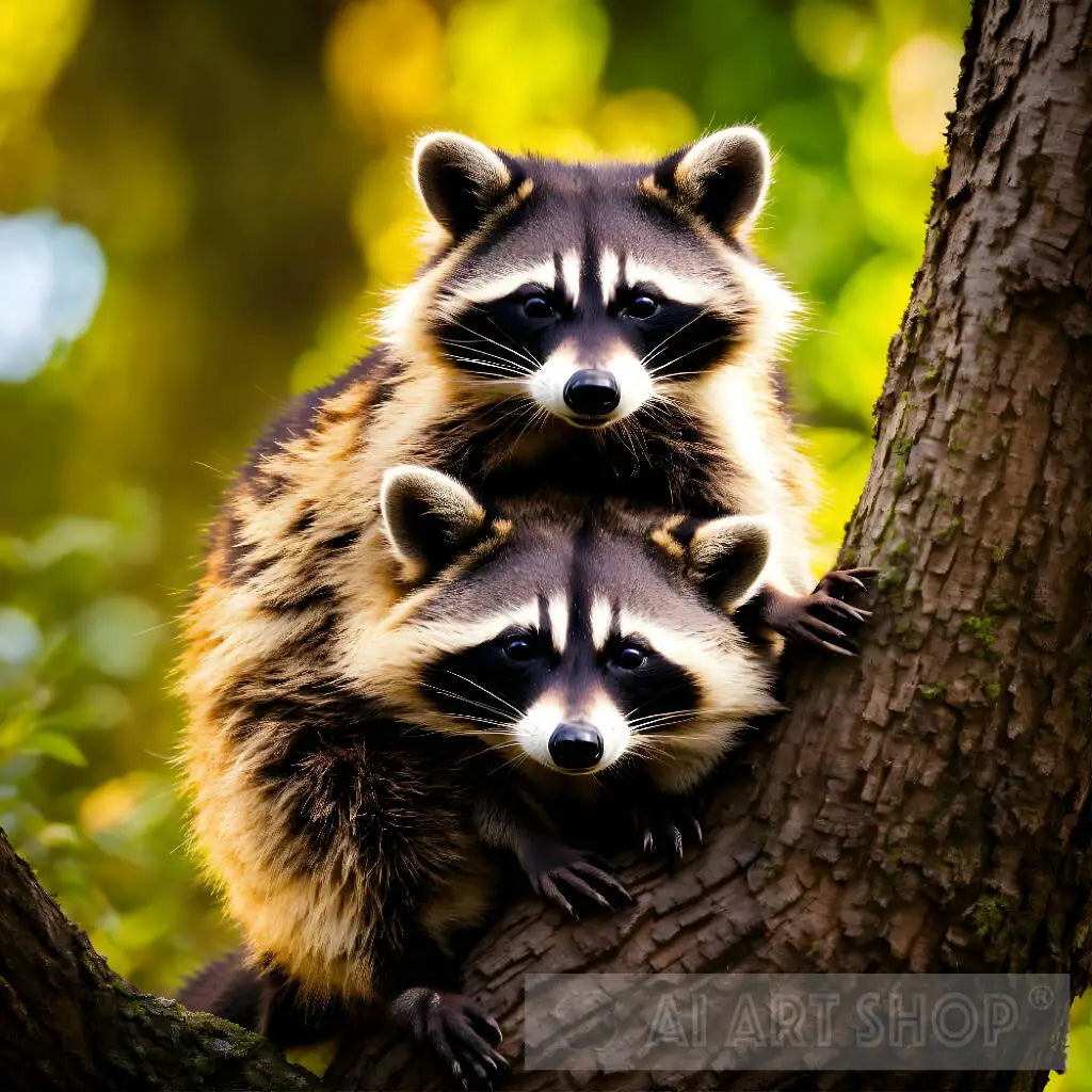Raccoons are always together