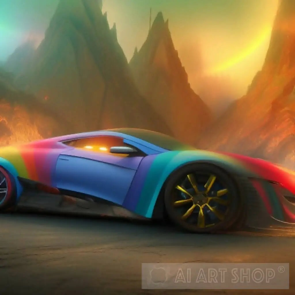 Car Rinbow Rainbow Car