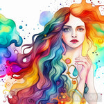 Rainbow Enchantress Ai Painting