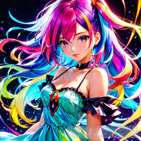 Rainbow Goddess Ai Artwork