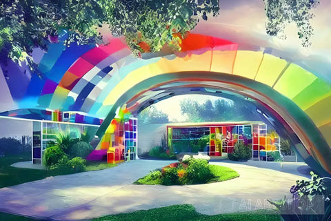 Rainbow House House1 Architecture Ai Art