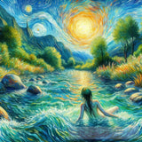 Rainbow River Ai Painting