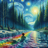 Rainbow River Ai Painting