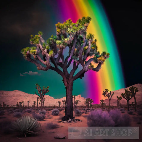 Rainbowoverjoshuatree Surrealism Ai Art