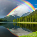 Rainbows Over A Lake Ai Artwork