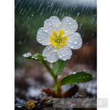 Raindrops On A Flower Ai Artwork