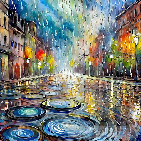 Rainfall Impressionism Ai Art