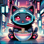 Ramen Kitten Animal Ai Art