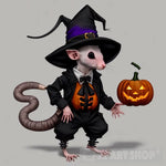 Rat Character Witch Halloween 1St Concept Ai Artwork