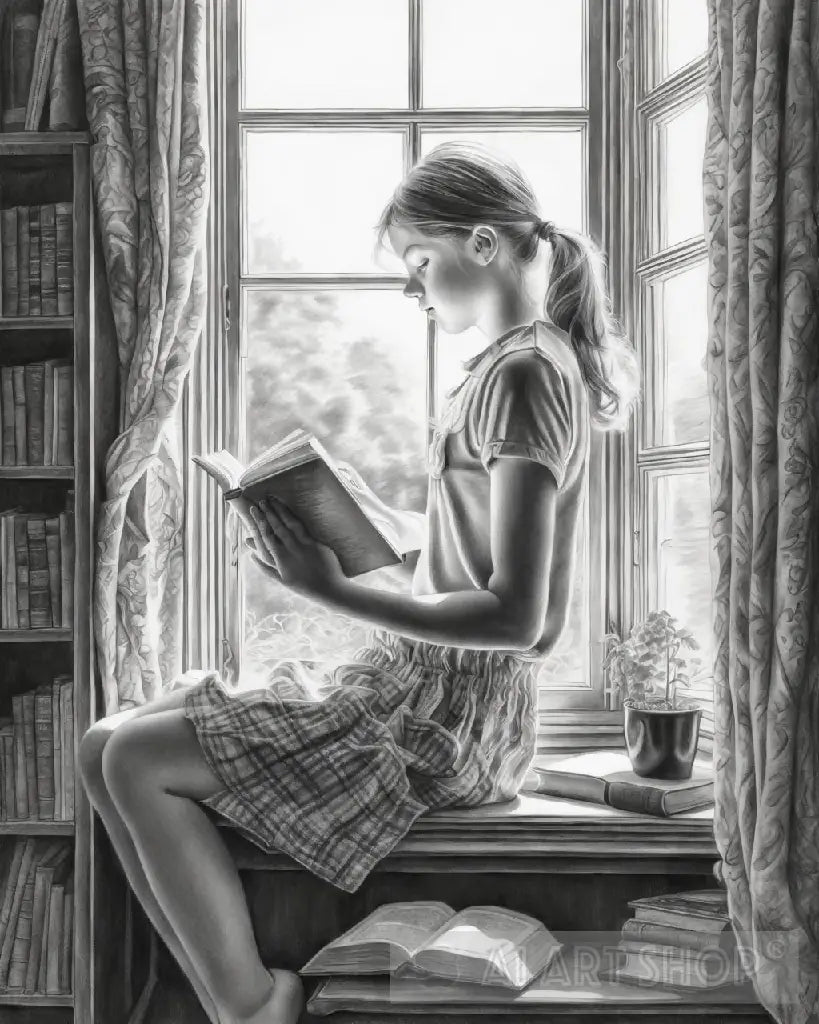 Reading by the window