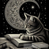 Reading Cat Ai Artwork