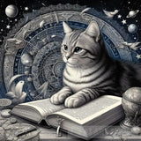 Reading Cat Ai Artwork