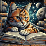 Reading Cat Ai Artwork