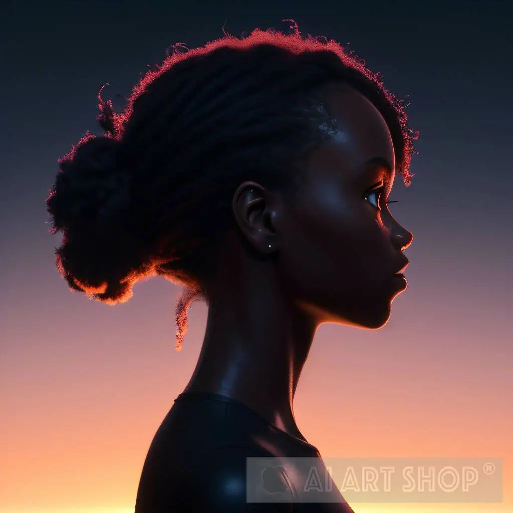 Real Sim Portrait AI Neon Sideview portrait