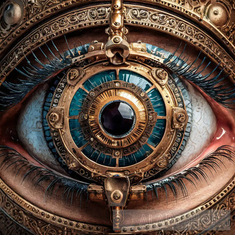 Realistic Steampunk Eye Ai Artwork