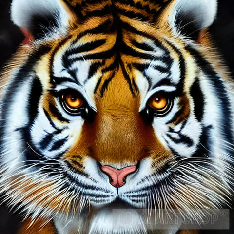 Realistic Tiger Close Up Animal Ai Art
