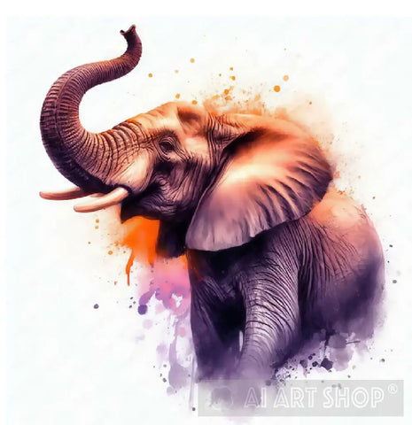 Rebellious Elephant Animal Ai Art