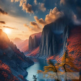 Red And Orange Landscape Ai Art